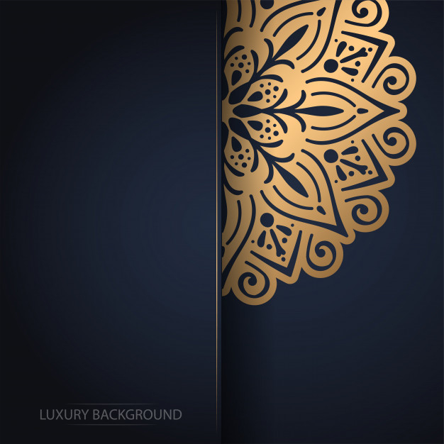 Moon with gold arabic pattern Royalty Free Vector Image