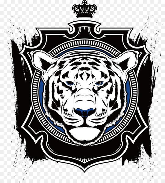 tshirt,bengal tiger,crown,logo,drawing,encapsulated postscript,tiger,graphic design,art,big cats,printmaking,brand,carnivoran,cat like mammal,monochrome photography,black,mammal,symbol,black and white,png