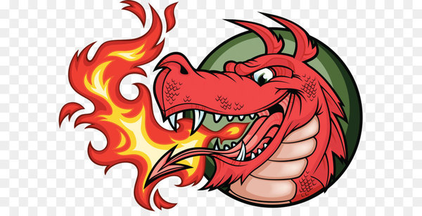 Free: Dragon Fire breathing Illustration - Dragon logo badge - nohat.cc