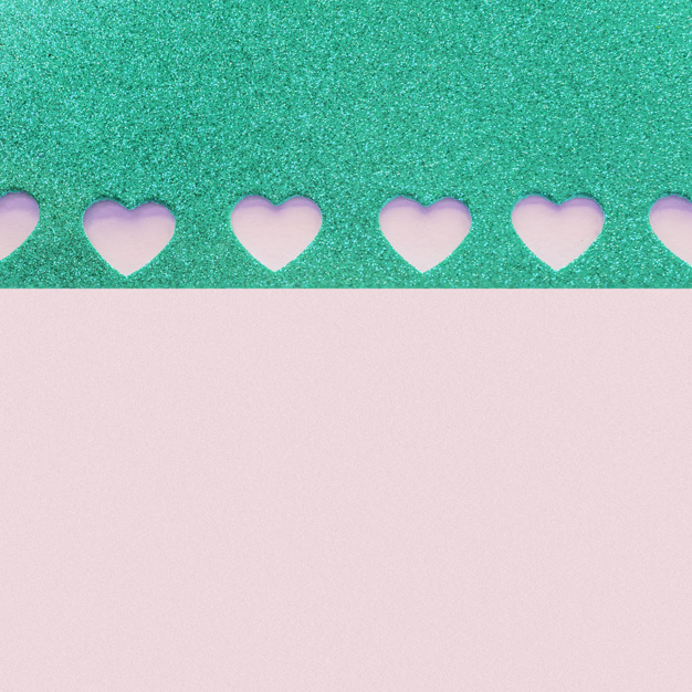 background,heart,card,love,ornament,paper,light,green,green background,table,space,cute,art,color,celebration,valentines day,glitter,colorful,holiday,square