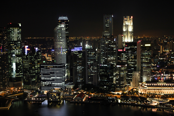 cc0,c4,city,at night,lights,skyline,big city,skyscraper,asia,architecture,singapore,building,free photos,royalty free