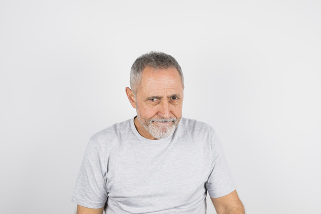background,camera,man,t shirt,space,shirt,creative,grey background,smiley,tshirt,fun,funny,old,grey,studio,simple background,cloth,old man,simple,textile,cotton,material,creative background,elderly,male,senior,look,horizontal,copy,looking,wear,casual,aged,bearded,suspicious,at,copy space,doubtful,skeptical,looking at camera,distrustful