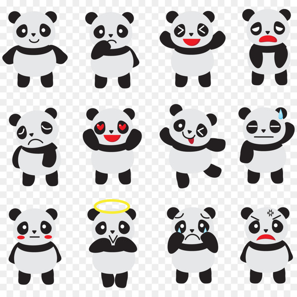 giant panda,bear,cuteness,emoticon,download,emotion,designer,animation,animal,emoji,smile,technology,png