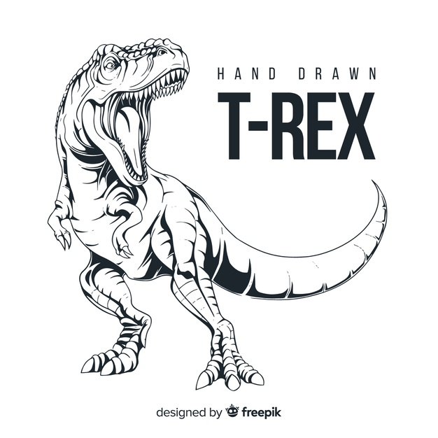 Tyrannosaurus Rex Dinosaur Drawing Illustration PNG, Clipart, Black And  White, Can Stock Photo, Dinosaurs, Encapsulated Postscript