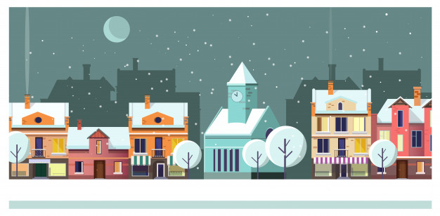 background,christmas tree,christmas,christmas background,tree,winter,snow,city,house,building,cartoon,art,moon,graphic,colorful,snowflake,flat,colorful background,night