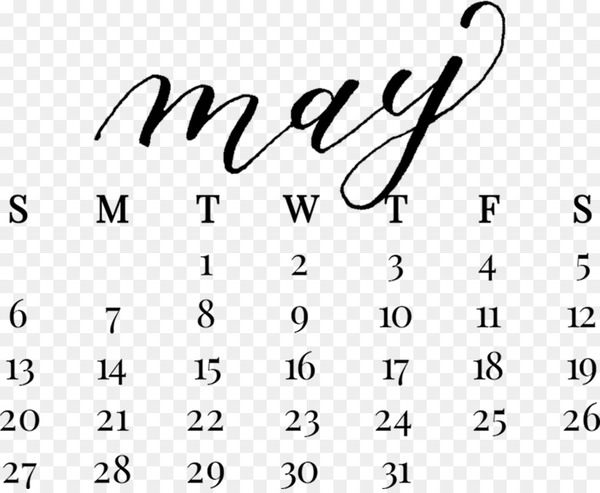 calendar,may,handwriting,2018,png