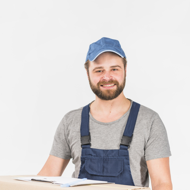 square format,looking at camera,studio shot,foreman,laborer,overall,joyful,brunette,format,confident,cheerful,repairman,handsome,standing,wear,looking,smiling,technician,occupation,shot,adult,holding,guy,male,positive,construction worker,square background,background white,professional,uniform,young,modern background,studio,engineer,mechanic,cap,service,background blue,beard,modern,worker,job,person,white,square,clothes,happy,white background,delivery,construction,blue,box,man,camera,blue background,background