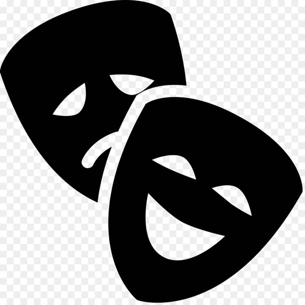 White tragedy mask icon - Free white mask icons