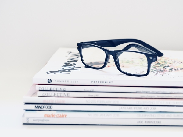 book,eyeglasses,stationary,white,Free Stock Photo