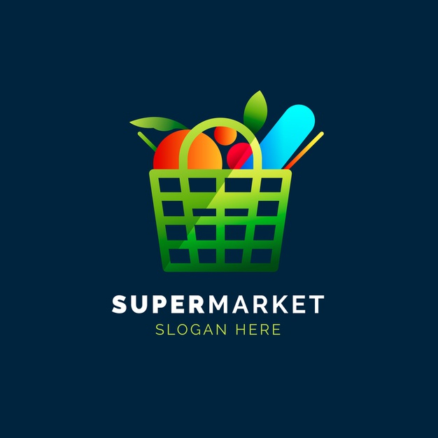 supermarket logo vector