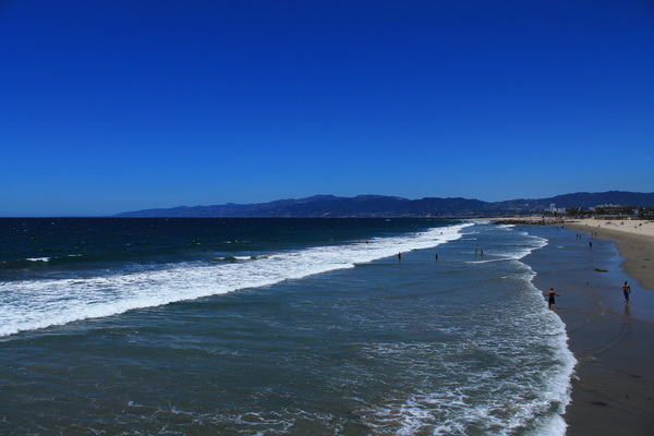 cc0,c1,beach,santa monica,california,blue,sky,clear,sea,water,free photos,royalty free