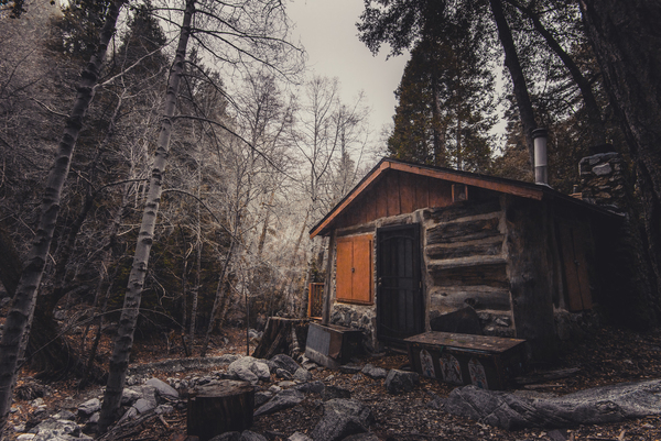 cabin,woods,abandoned,forest,cold,frost,home,outdoors,rocks,travel,trees,winter,wooden