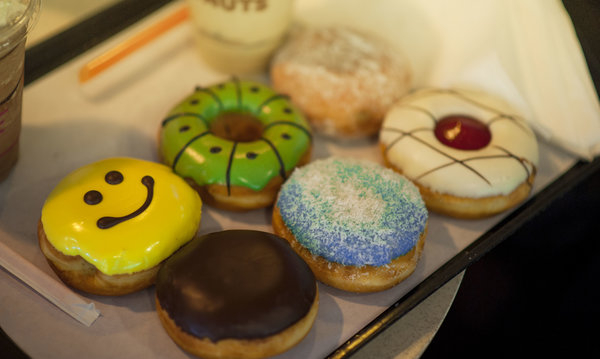 donuts,assorted,bakery,happy,smile,chocolate,cream,dessert,food,pastry,doughnuts
