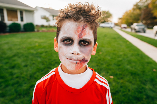 halloween makeup zombie boy