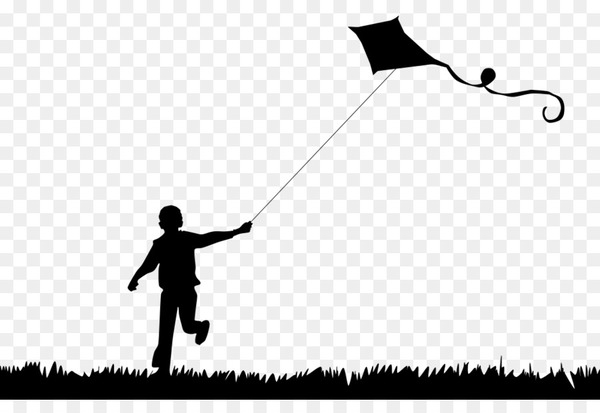 kite,silhouette,kitesurfing,child,drawing,deviantart,wind,kite sports,recreation,grass,monochrome photography,sky,jumping,black,happiness,windsports,monochrome,line,black and white,png