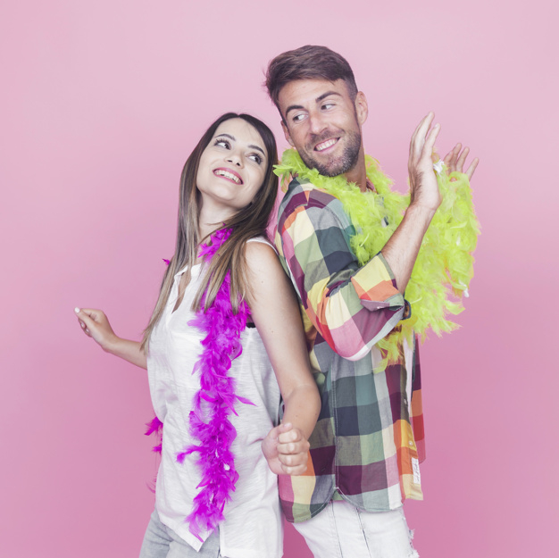 background,birthday,happy birthday,people,party,green,man,green background,pink,dance,celebration,smile,happy,event,couple,feather,person,pink background,backdrop,clothing