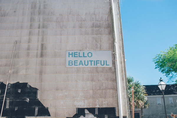 hello,beautiful,sign,beauty,wall,building