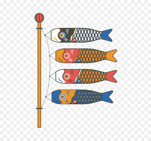 Japanese koinobori fish design Royalty Free Vector Image