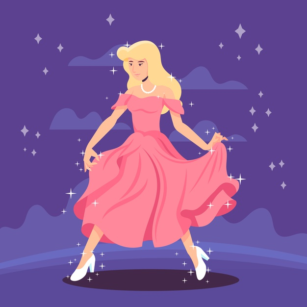 Cinderella with many shoes stock illustration. Illustration of