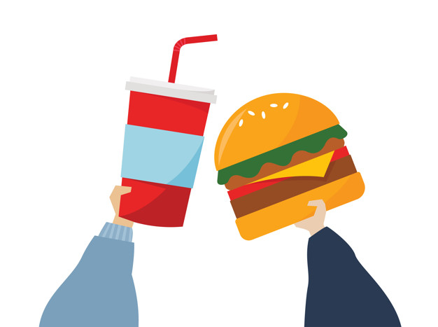 Fast Food Vector Icons. Bad Fat Stock Clipart | Royalty-Free | FreeImages