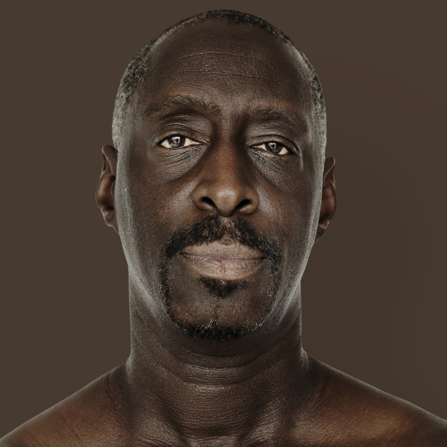 man,face,beard,studio,mustache,african,america,emotion,expression,portrait,american,guy,alone,single,african american,isolated,headshot,solo,thoughtful,topless