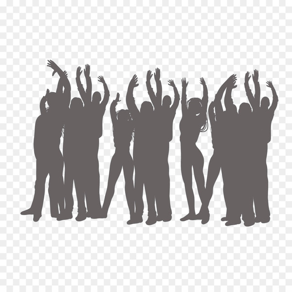 crowd,stampede,audience,royaltyfree,silhouette,logo,disc jockey,human behavior,text,brand,social group,hand,human,team,black and white,png