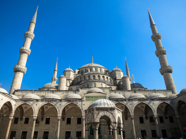 Sultan Ahmed Mosque,Istanbul,Turkey,architecture,culture,blue,sky