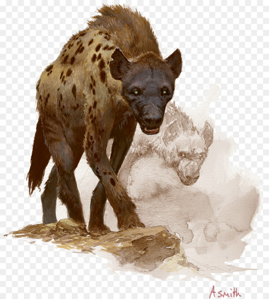 hyena,conan the barbarian,painting,hyperborea,shoulder,tree,wildlife,moon,terrestrial animal,fur,snout,eye,massif,witch,mammal,fauna,carnivoran,organism,png