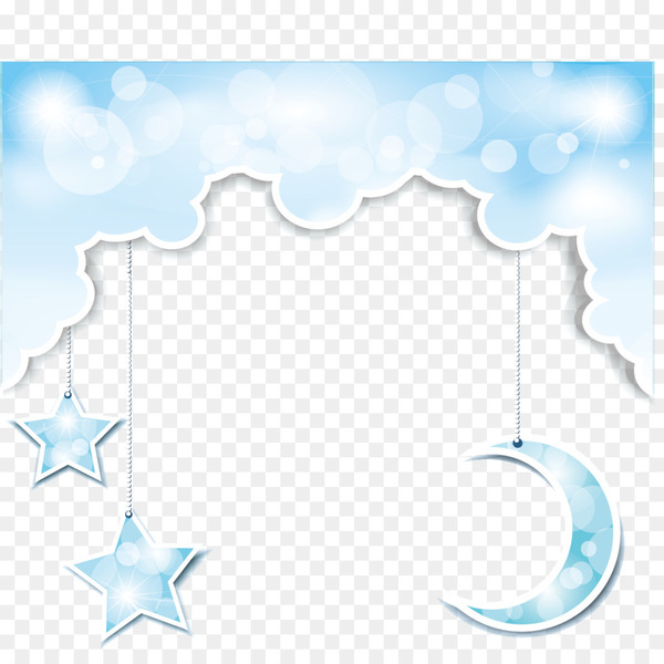 sky,blue,cloud,moon,cartoon,star,artworks,drawing,square,area,line,rectangle,png