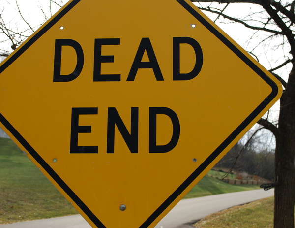 sign,street,dead end,warning,information,yellow,diamond,road,roadway,end,ending,stop,urban