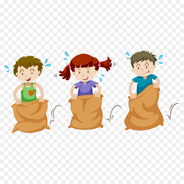 sack race,gunny sack,royaltyfree,stock photography,racing,drawing,game,play,child,boy,toddler,art,human behavior,cartoon,fictional character,finger,hand,smile,male,friendship,happiness,png