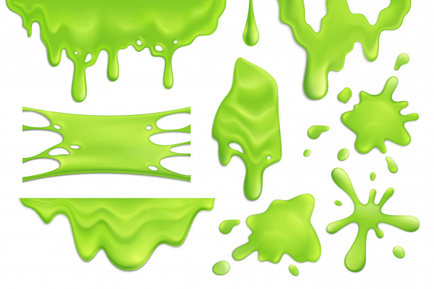 Realistic Green Slime. Illustration Isolated On Transparent