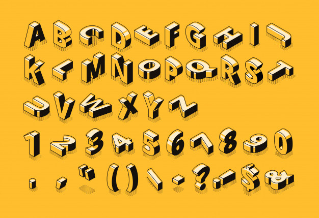 Modern typography line alphabet fonts set Vector Image