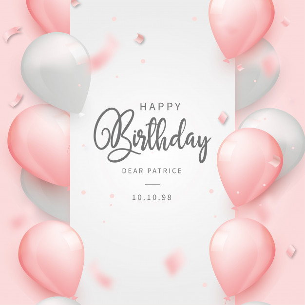 Free: Realistic happy birthday background with pink balloons Free Vector -  