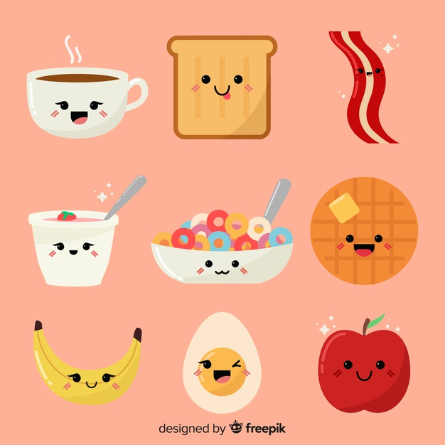 Cute Kawaii Food Clipart Collection 10974192 Vector Art at Vecteezy