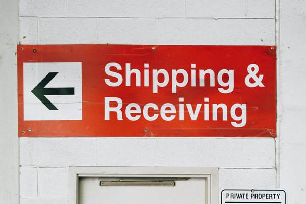  sign,door,left,arrow,shipping,receiving, private property