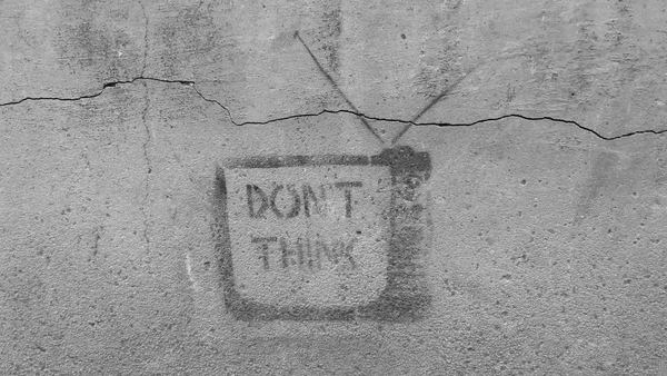 general,business,work,tumblr background,neon,sign,sign,word,tumblr background,graffiti,grungy,don&#x27;t think,quote,texture,grunge,black and white,wall,graffiti-wall,tv,telly,black &amp; white