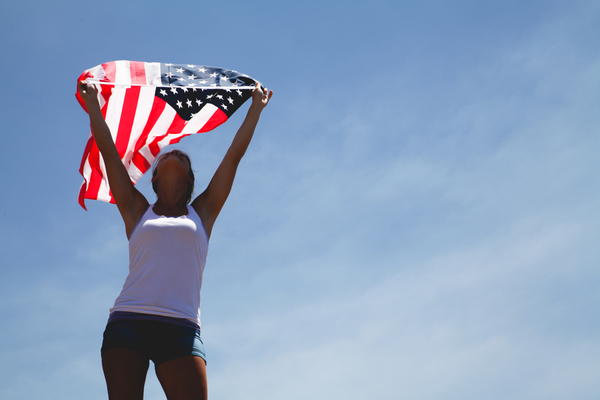 america,american,American flag,flag,lady,patriotism,sky,united states of america,woman,Free Stock Photo
