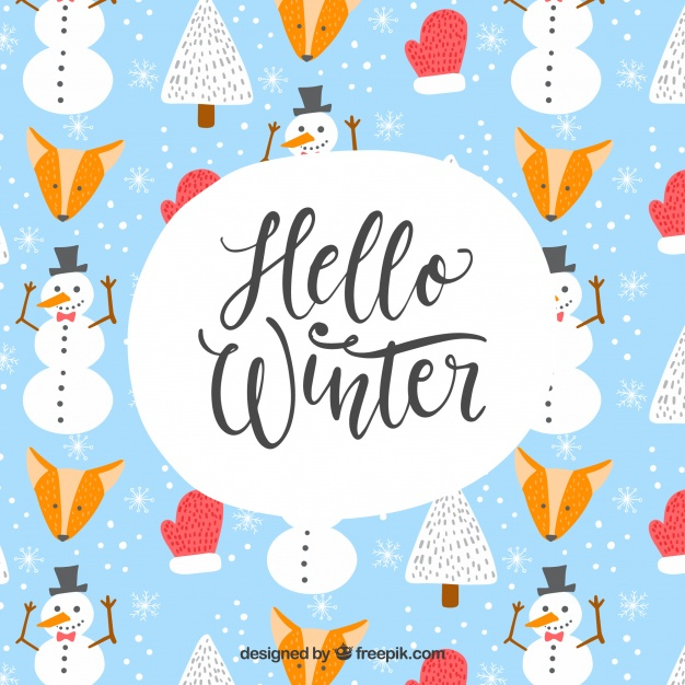 background,winter,snow,hand,snowflakes,hand drawn,typography,font,text,snowman,winter background,elements,fox,december,snow background,cold,lettering,hello,season