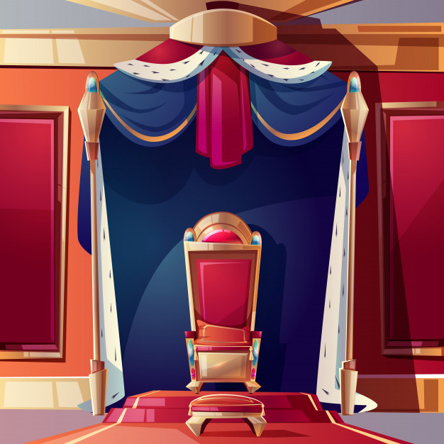 gold,cartoon,red,room,game,golden,castle,interior,curtain,royal,chair,king,power,leader,ruler,queen,tent,pillow,medieval,museum