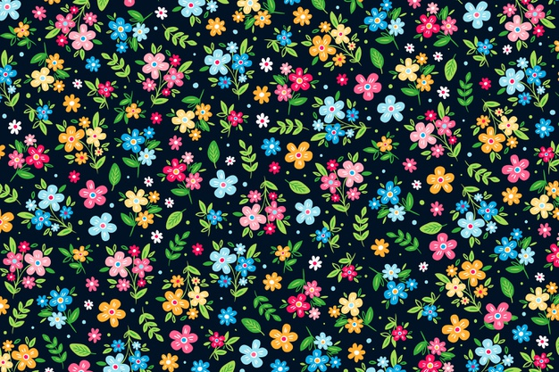 Free Vector  Ditsy floral print background