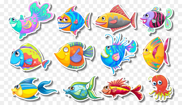 fish,cartoon,deep sea fish,deep sea creature,tropical fish,sticker,encapsulated postscript,stock photography,deep sea,coral reef fish,line,organism,png