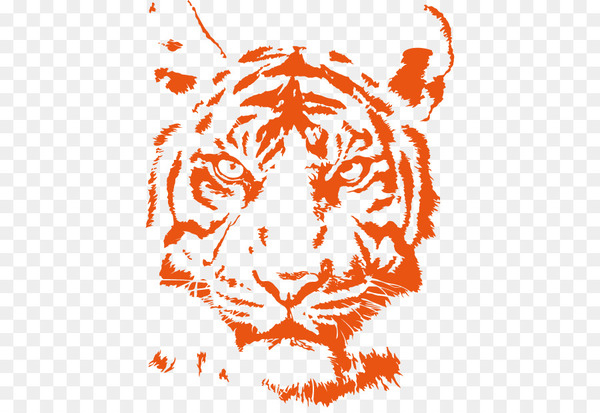 Free: Tiger face logo vector - transparent background - nohat.cc