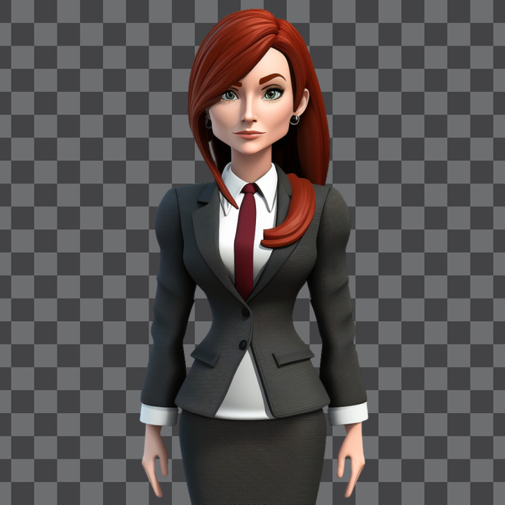 cute avatar girl for profile 3d model Stock Illustration