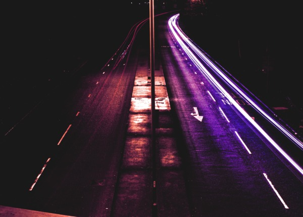 blur,dark,evening,expressway,fast,highway,illuminated,lanes,light streaks,lights,long-exposure,night,road,roadway,speed,street,time lapse,traffic,travel,Free Stock Photo
