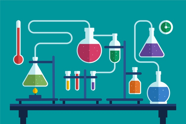 Free: Science lab with elements Free Vector 