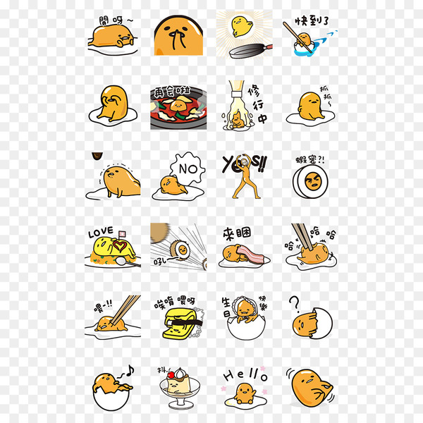 sticker,line,desktop wallpaper,drawing,stickers gudetama,japanese language,yellow,text,orange,emoticon,smile,png