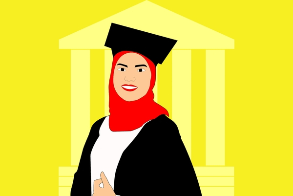 girl,graduates,celebration,graduation,education,college,university,ceremony,academic,hat,cap,success,achievement,symbol,congratulations,happy,commencement,hijab,muslima,arab,islam