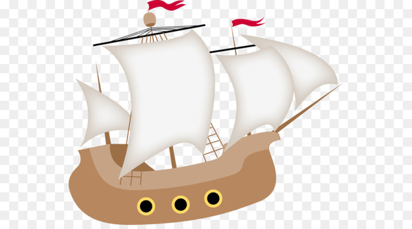 Free: Piracy Boat Clip art - Cartoon pirate ship 