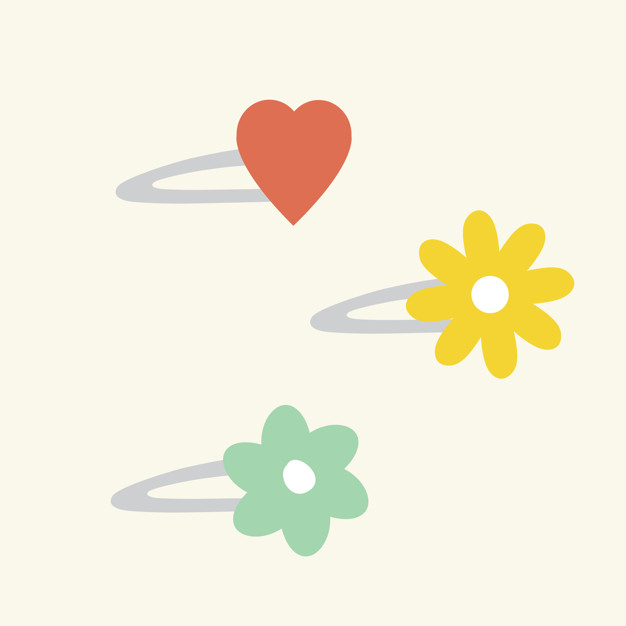 flower,heart,dog,shapes,cute,graphic,colorful,pastel,sweet,heart shape,girly,hairclip